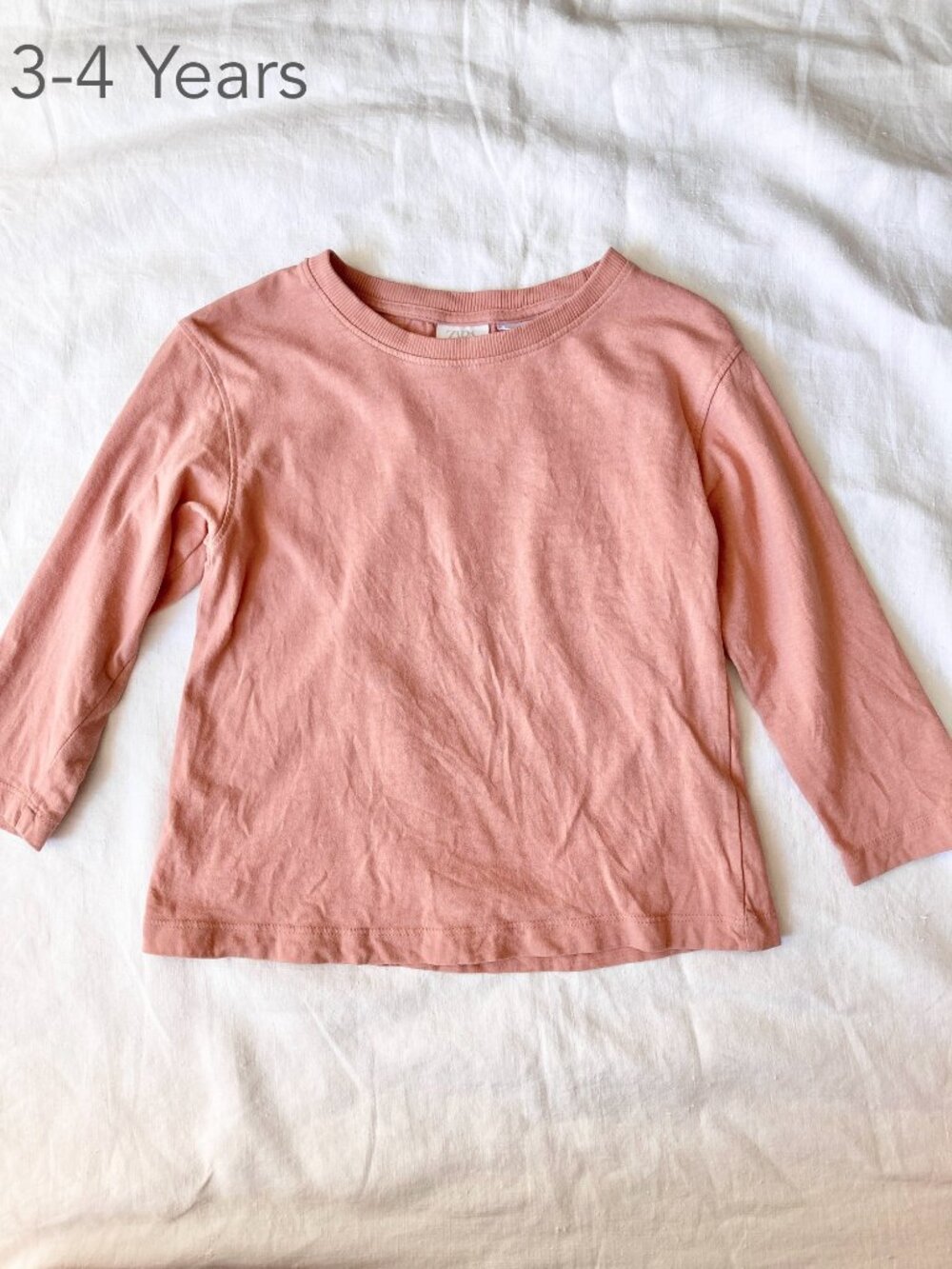 🪴5/$30 Zara 3-4 Years Toddler Pink Long Sleeve Tee Spring Fall Barbie Ballet